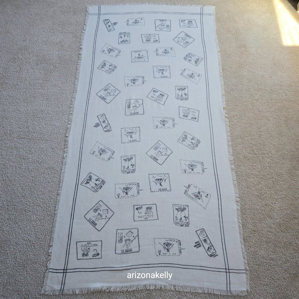 Madewell WOOL "How To Start a Campfire" Scarf Camping Outdoors Hiking Woods - Picture 2 of 11